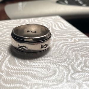 A sterling silver band ring Mark 925 size 7- 7.5